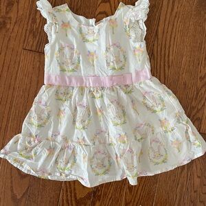 The Children's Place White and Pink Bunny Dress